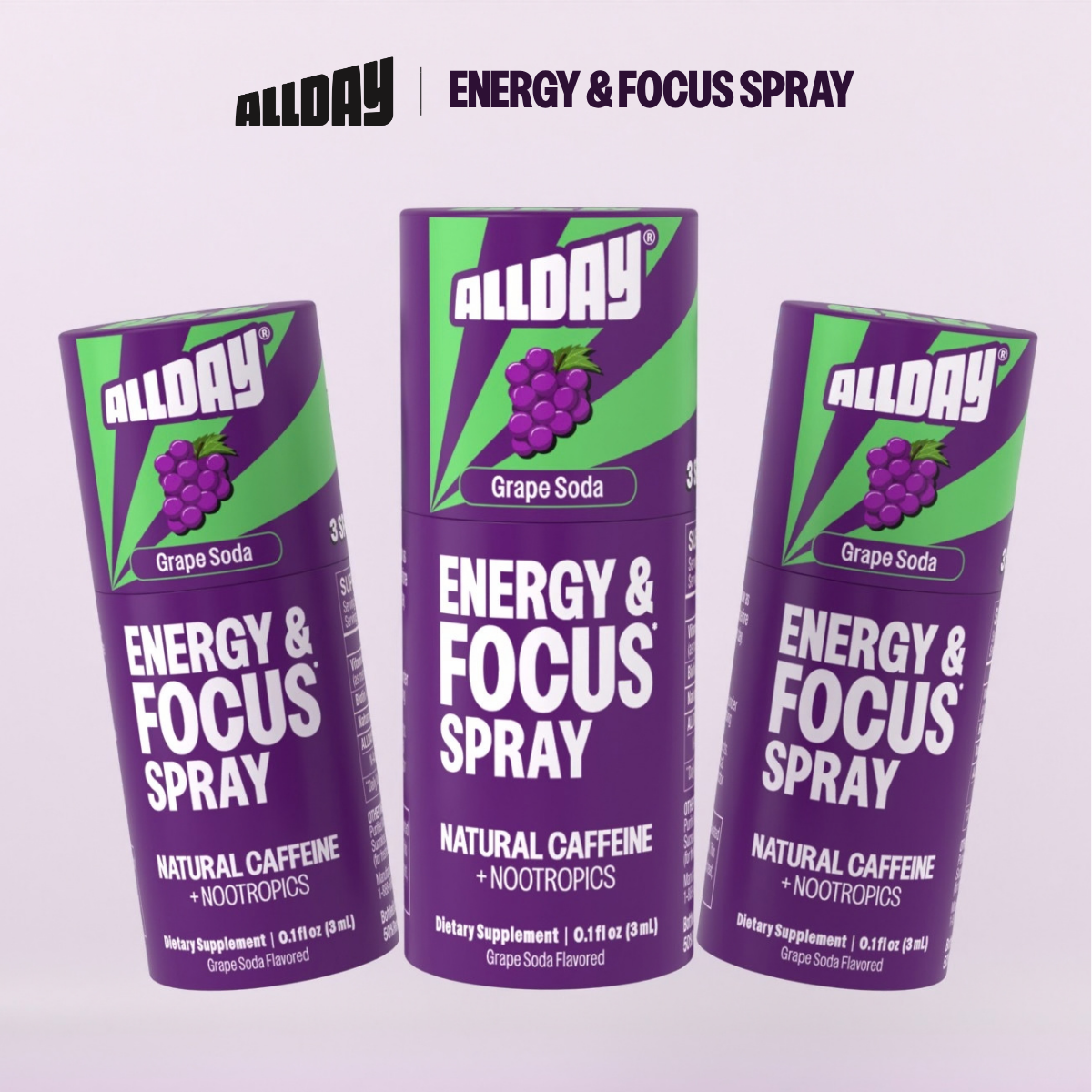 AllDay Sample Pack | 3 Bottles, 18 Servings