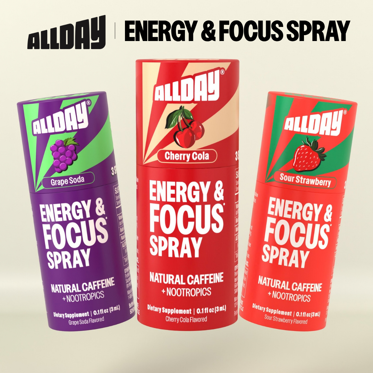 AllDay Sample Pack | 3 Bottles, 18 Servings