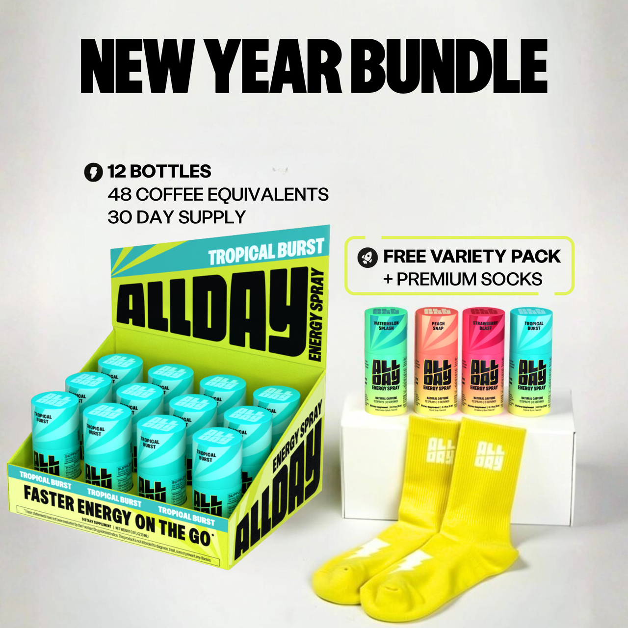 AllDay energy spray tropical bundle.