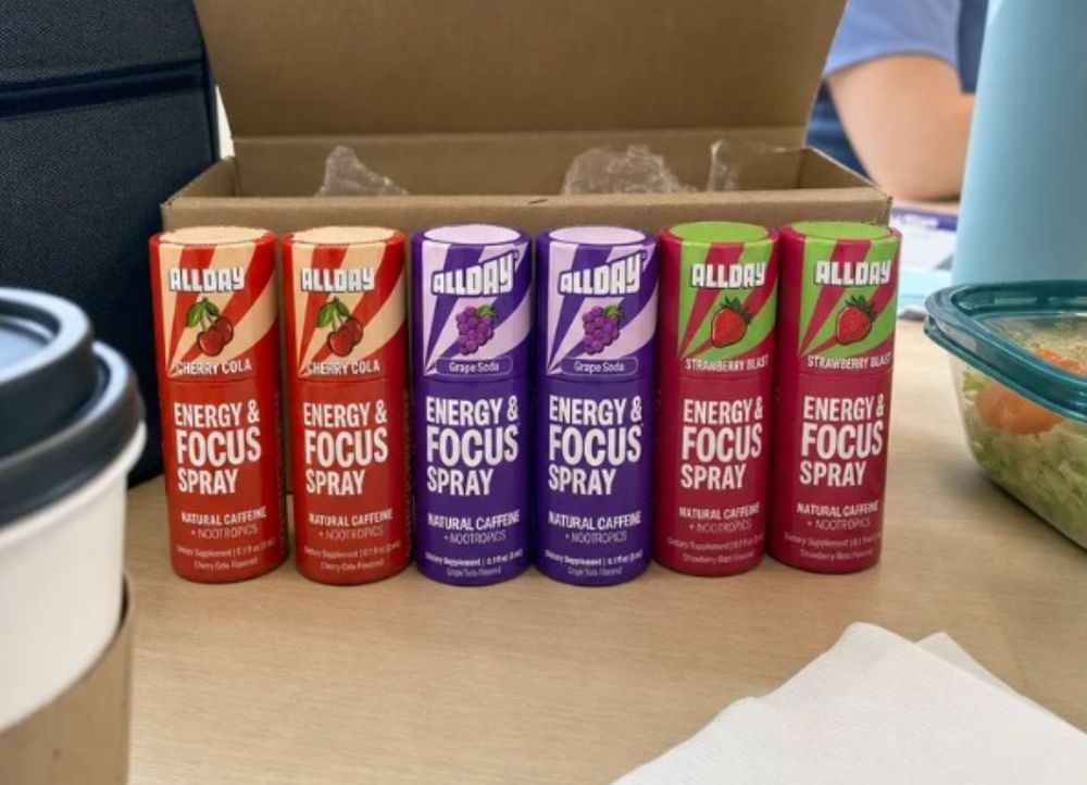 Box of AllDay bottles